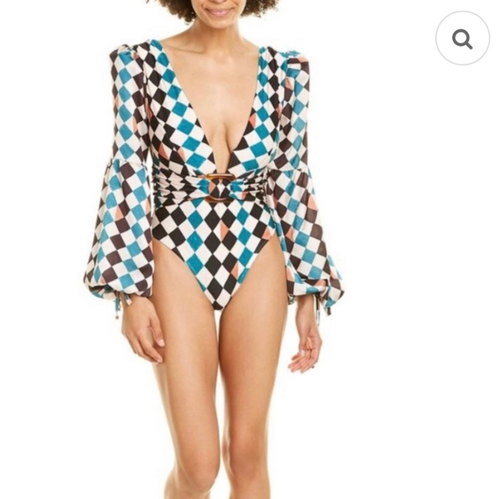 PatBO checkered bodysuit